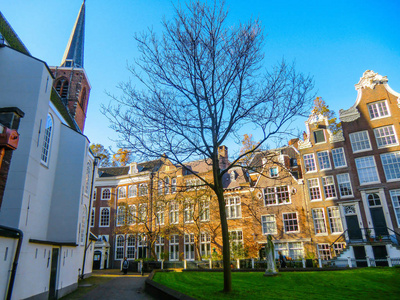阿姆斯特丹住宅大院的入口在市中心, 阿姆斯特丹, 荷兰, 荷兰, 欧洲