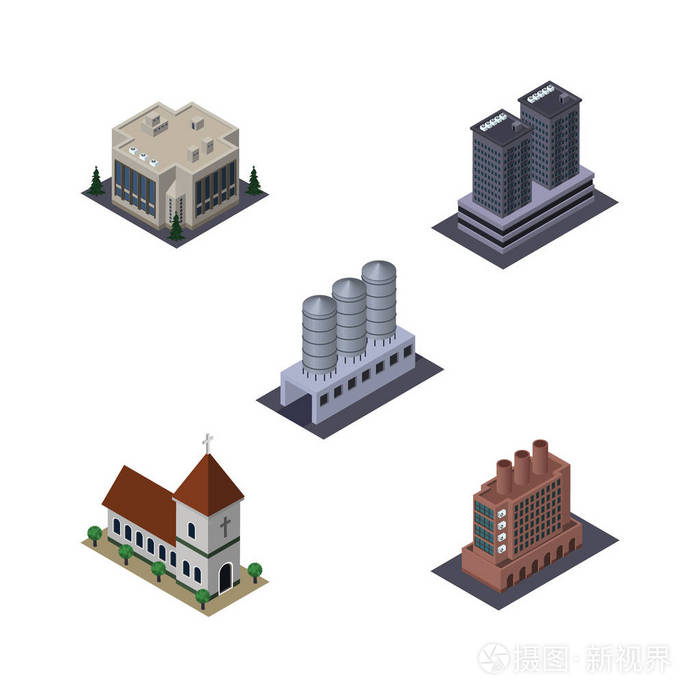 等距建设集蓄水、 所属行业、 塔和其他矢量对