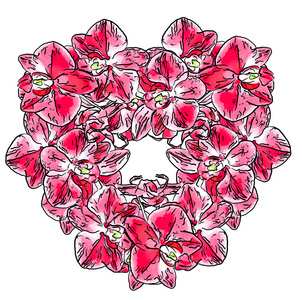 兰花花的抽象插图