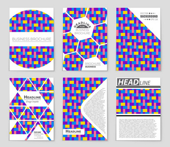 抽象矢量布局背景集。艺术模板设计 列表 页面 样机宣传册主题样式 横幅 想法 封面 小册子 打印 传单，书，空