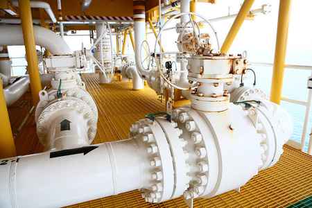 流形线的石油和天然气生产中由程序或技术员石油控制。阀功能关闭并打开由可编程控制石油和天然气生产的控制室