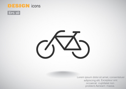自行车简单 web 图标