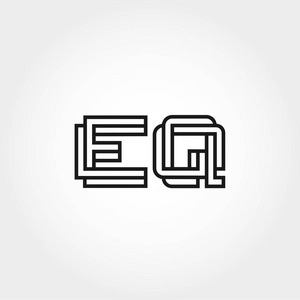 首字母 Eq 标志模板设计