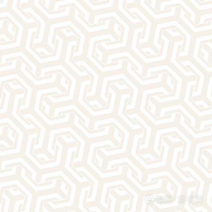 矢量无缝交错图案线条重复六角点阵的几何背景