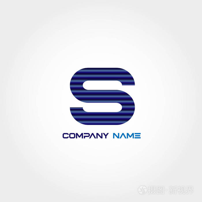 初始字母s徽标模板设计