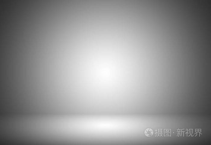 灰色空室工作室渐变与聚光灯用于背景和显示您的产品