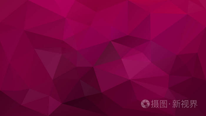 矢量抽象不规则多边形背景三角形低聚模式-红葡萄酒勃艮第栗色洋红