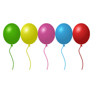 组的彩色氦气球