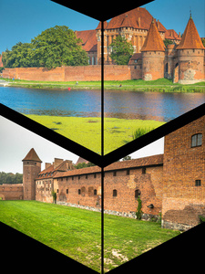 Malbork 城堡拼贴画在波兰