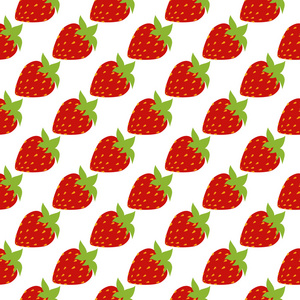 无缝的红草莓
