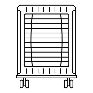 家用油散热器图标, 轮廓样式