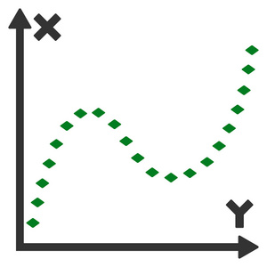 带点的函数图矢量工具栏图标