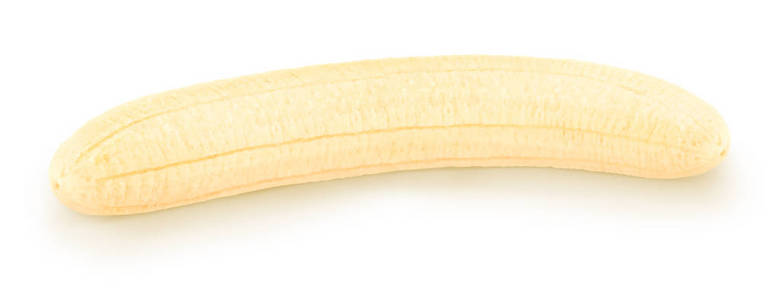 Shalled 香蕉被隔离在白色