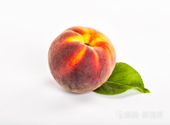 桃果实上白色孤立