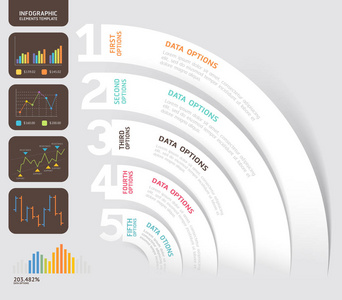 业务信息图表设计模板。矢量图。可以用于工作流布局 图表 数字选项，启动选项 web 设计