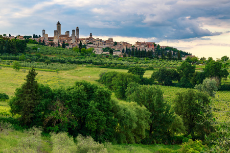 圣季米尼亚诺中世纪村庄，意大利欧洲