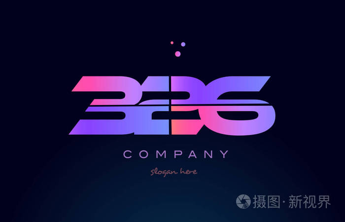 326粉色洋红色紫色数字位数数字标识图标矢量
