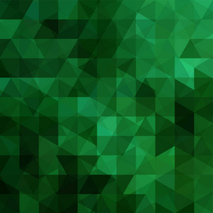 绿色的几何形状的背景。抽象的三角形几何背景。马赛克拼图。矢量 Eps 10。矢量图