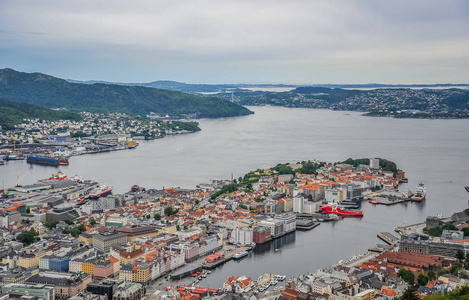 美丽的风景和卑尔根，挪威认为