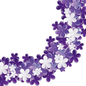与软紫罗兰花在春天的背景图片