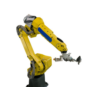 孤立的工业机器人手臂