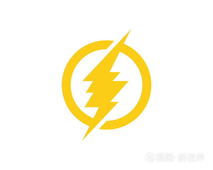 闪电标志模板矢量图标插画设计