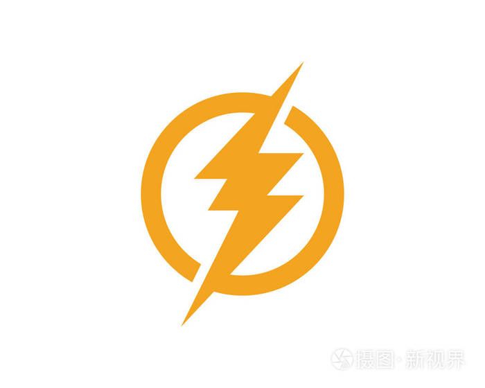 闪电标志模板矢量图标插画设计