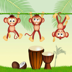 猴子和鼓