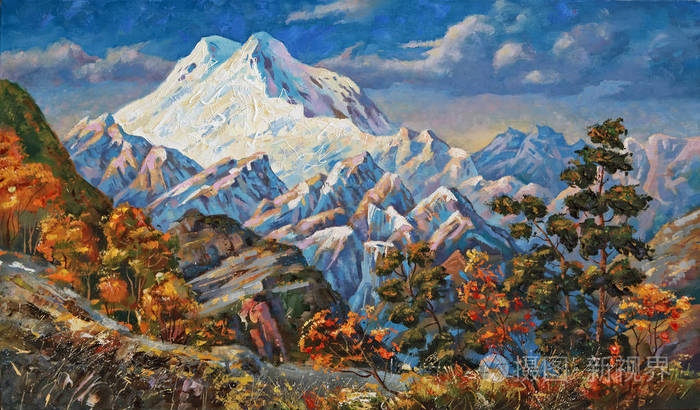 油画 油画在画布上.作者 尼古拉 sivenkov