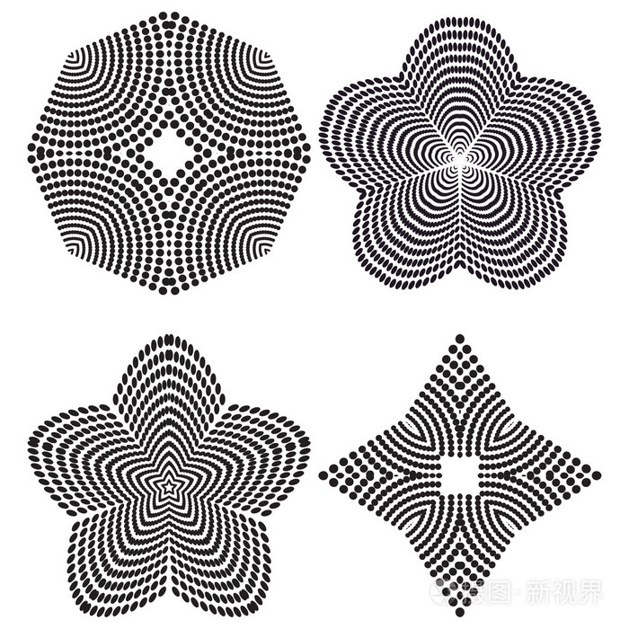 圆形图案, 圆形图案-光学错觉, 抽象设计元素
