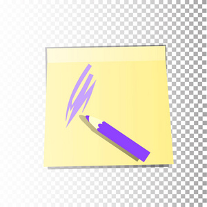 办公纸贴纸表黄色，紫色