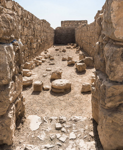 马萨达堡垒的石墙