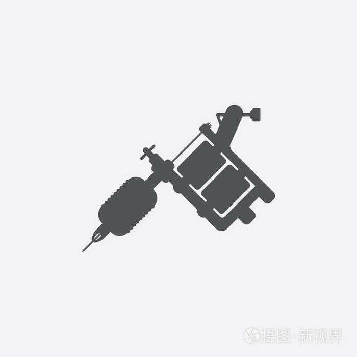 纹身机图标的 web 和移动矢量图