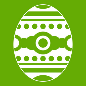 美丽的复活节彩蛋图标绿色