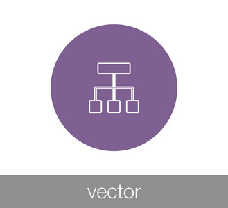 层次结构网络图标