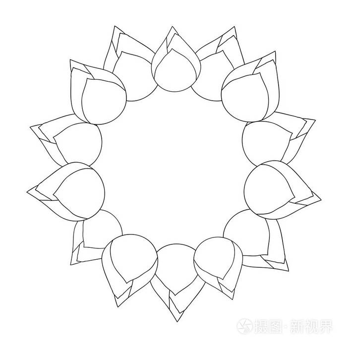 (莲莲, 圣莲花, 印度豆, 埃及豆.印度和越南国花) 矢量插画