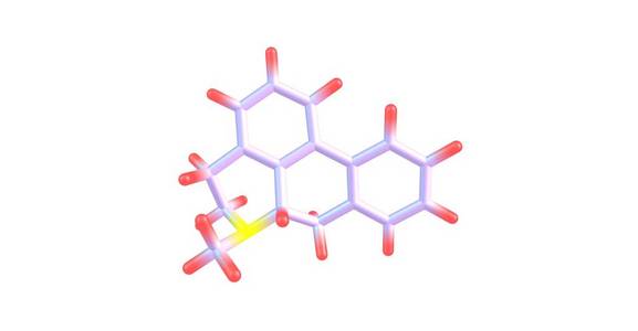 阿朴啡分子结构上白色孤立图片