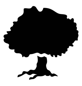 一种简单的黑莓树图标设计
