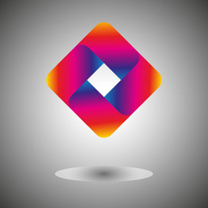 标志的光谱图形是以正方形的形式, 一个正方形的形式的颜色光谱。新公司徽标, 商务优惠