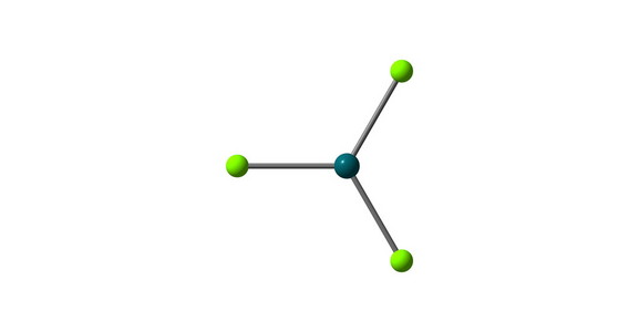 锡三氯化分子结构上白色孤立。3d 图
