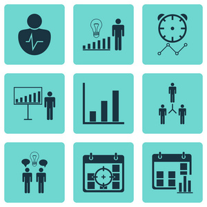 16 板图标集。包括个人性格、 集团组织,