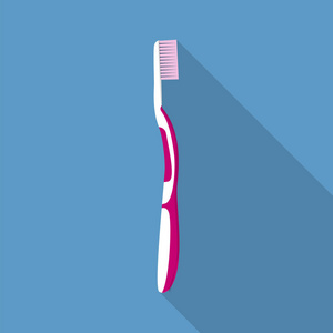 塑料牙刷图标, 平面式