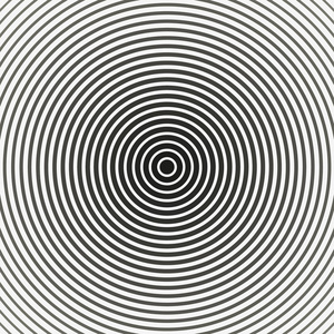 同心圆。图为声波。黑色和白色颜色环。矢量图