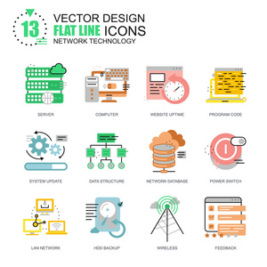 网络技术的图标集