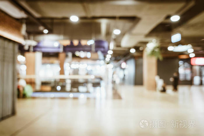背景复古效应过滤器在奢侈品购物中心和零售商店中的抽象模糊与弥散