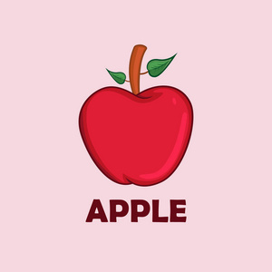 儿童书苹果果矢量插图