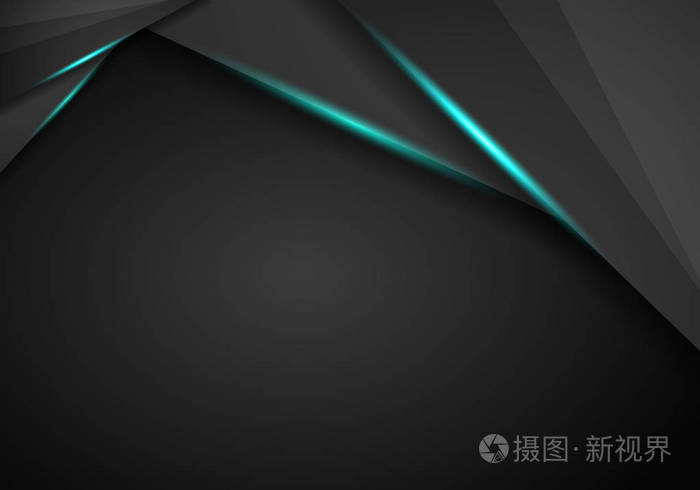 抽象金属黑蓝框架运动设计理念创新背景.技术背景与金属横幅.矢量插图