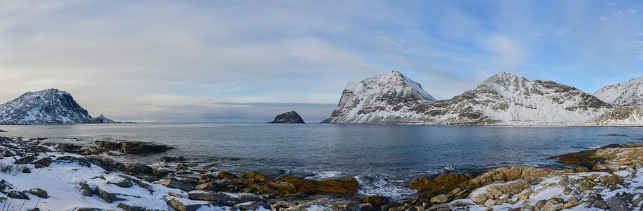 Haukland 海滩罗弗敦群岛挪威