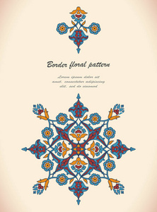阿拉伯式花纹复古华丽边框典雅装饰花卉打印