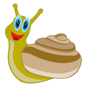 卡通动物蜗牛